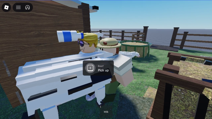 Animated Cow Farm Pen - Working Cow NPC preview 1