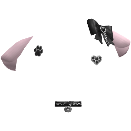 Pink Gothic Y2k Ear Paw Furry Accessories