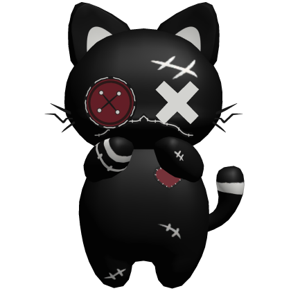 Halloween Scary Cat In Stitches On Head |･ω･)