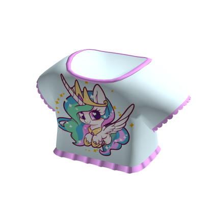 Princess Celestial mlp white pony white shirt top