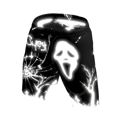 💥Glow Emissive Ghostface Black Shorts💥