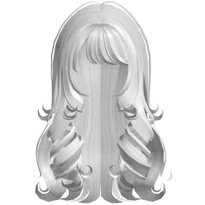 ꒰┊long princess layered curls in white Roblox item