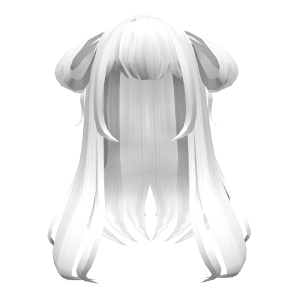 Loose White Anime Side Buns