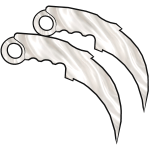 DUAL KARAMBITS: WHITE SILK