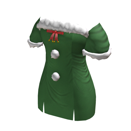 cute green santa winter christmas dress thumbnail