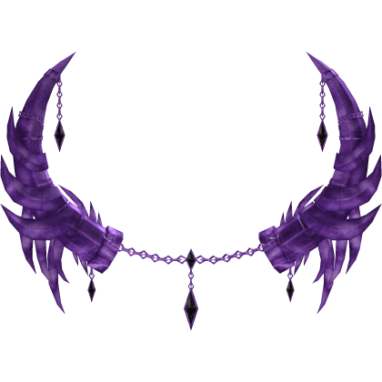 Violet Purple Gothic Jewelled Horns 