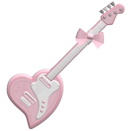 Kawaii Heart Guitar w/ Bow thumbnail