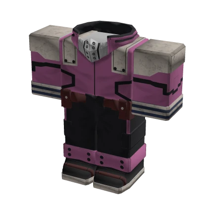 Anime Hero Suit Outfit w/ Mask (Pink) Roblox item thumbnail