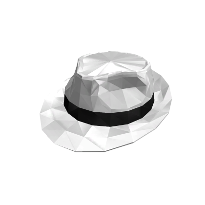 White sparkle time fedora