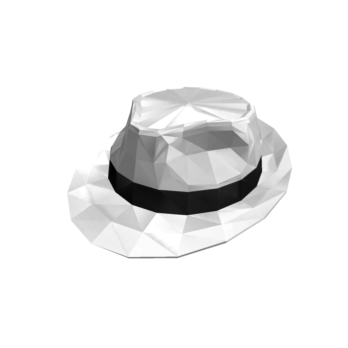 White sparkle time fedora