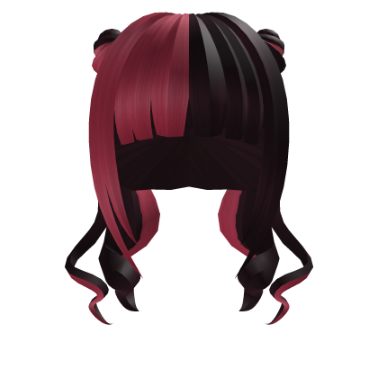 Crimson Night Twin Tails Hair Roblox item