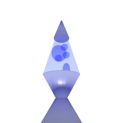 Blue Glowing Lava Lamp