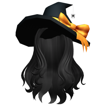 Halloween Long Wavy Witch Hair Black Roblox item
