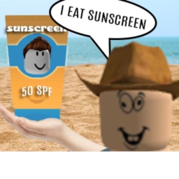 Go to the gas place to get SUNSCREEN EATERS FOOD