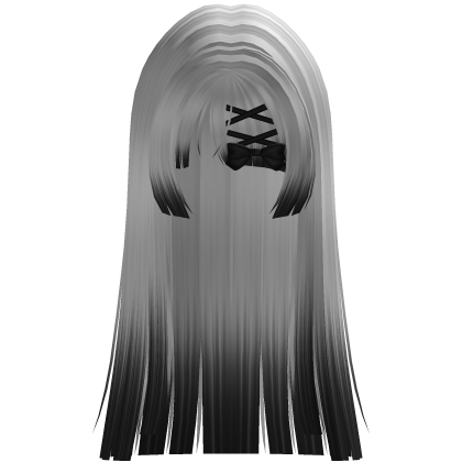 White to Black Ghostly Goth Hime Bow (っ˕ -｡) Roblox item
