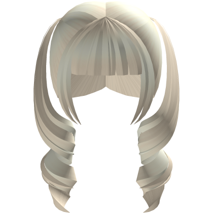 soft solid blonde sweet curly twintails Roblox item
