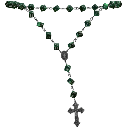 🐸 [blocky] green y2k emo vkei dice rosary