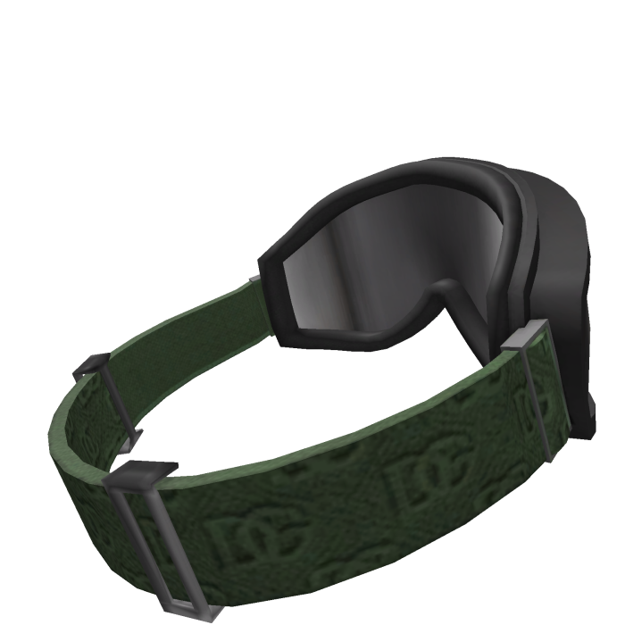 Green Designer Ski Goggles | Raised Sideways