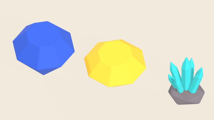 Stylized Gem Pack x35 Crystal Cluster Geode Shard preview 7