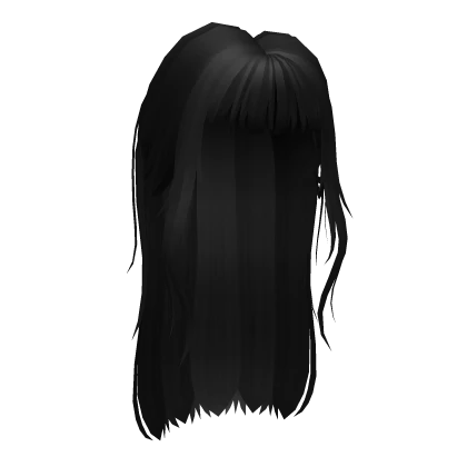 Roblox hair preview for Long Straight Hair w Bangs Black
