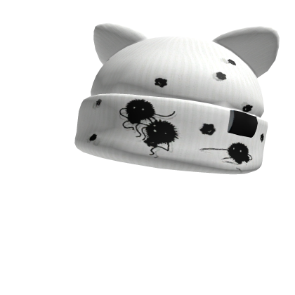 Cat white ears beanie graffiti scene moe vkri Roblox item