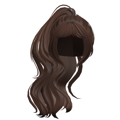 High Long Gyaru Curly Flowy Ponytail (Brown) Roblox item