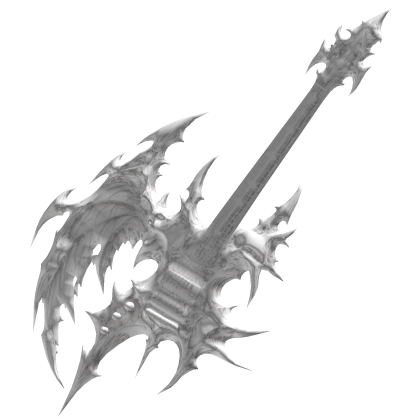 Big White Hellwing Skullbound Vampire Guitar