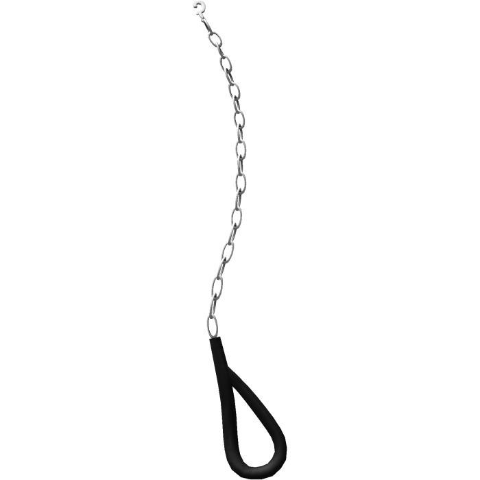 1.0 chain leash in black