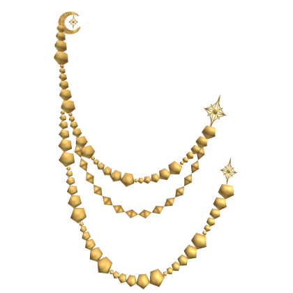 1.0 Gold celestial brooch chain thumbnail