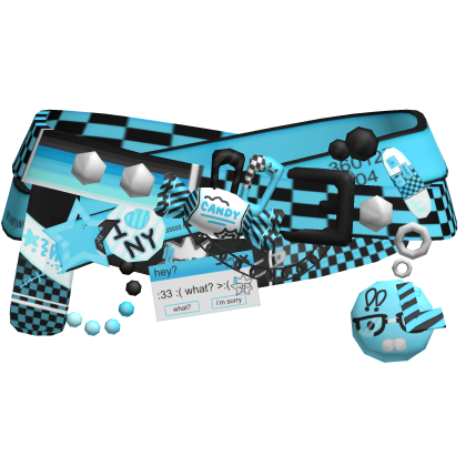 Scene Cyan Rave Layered Belts
