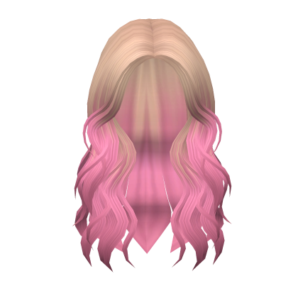Lush Wavy Hair (Blonde and Pink Ombre)