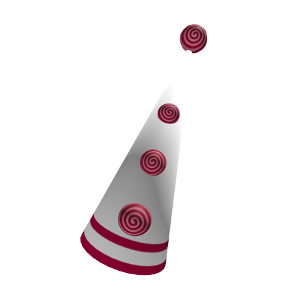 Dreamcore extra long clown hat (white and pink) 