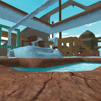 Blue and Red Theme Park 