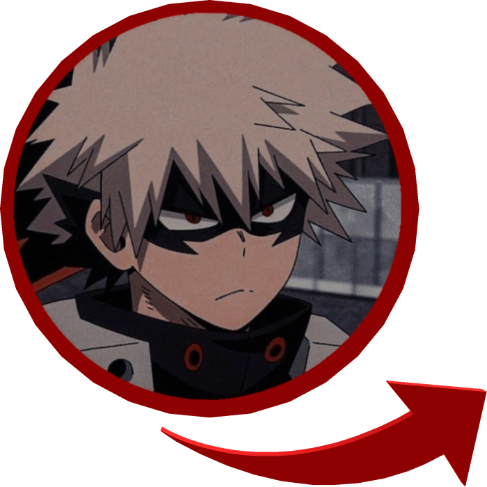 Katsuki Bakugo Red Circle Right Shoulder