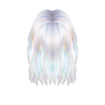 Iridescent Flowy Hair (Silver)