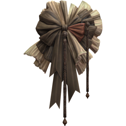 Brown & Gold Lace Bow Headpiece Roblox item