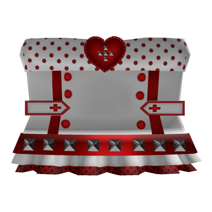 kawaii White n red nurse dress Roblox item