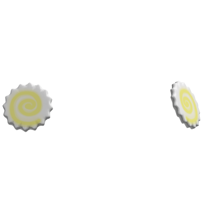 yellow narutomaki ramen hairclip