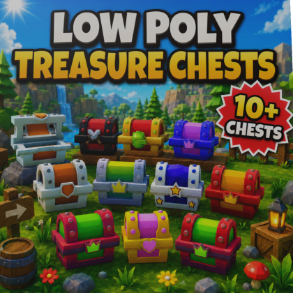Low Poly Treasure Chest Pack