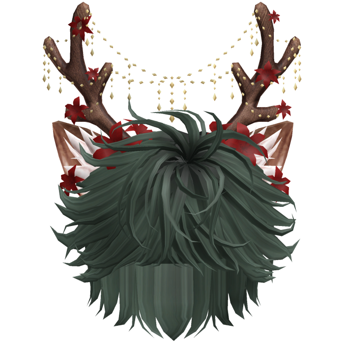Christmas Messy Hair w/ Antlers