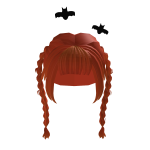 Halloween Pumpkin Hair With Bats