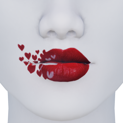 Heart Lips Red Lipstick