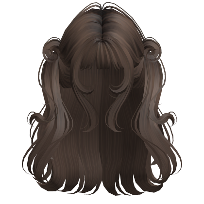 Brown Cute Girly Twirly Pigtails