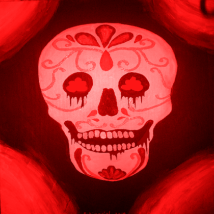 Scary Skull Red Roblox decal