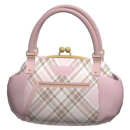 Cute Pink Neapolitan Plaid Handbag Shoulder Bag