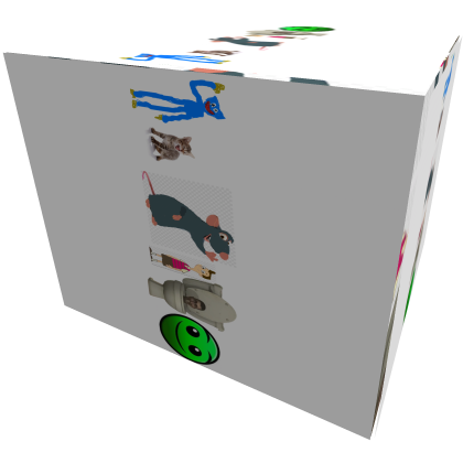 SCARY BLUE CAT RAT HEAD MURPHY TOILET HOLE BOX thumbnail