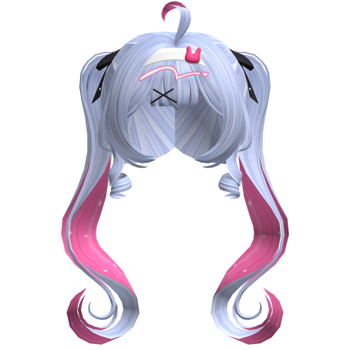 Adorable Miku Cosplay Curly Pigtails in Pink 