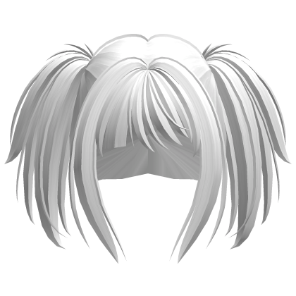 Cute Short Hair Anime Twintails White Roblox item