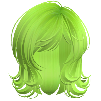 Scene 2000s Darling Wolfcut Neon Green Roblox item