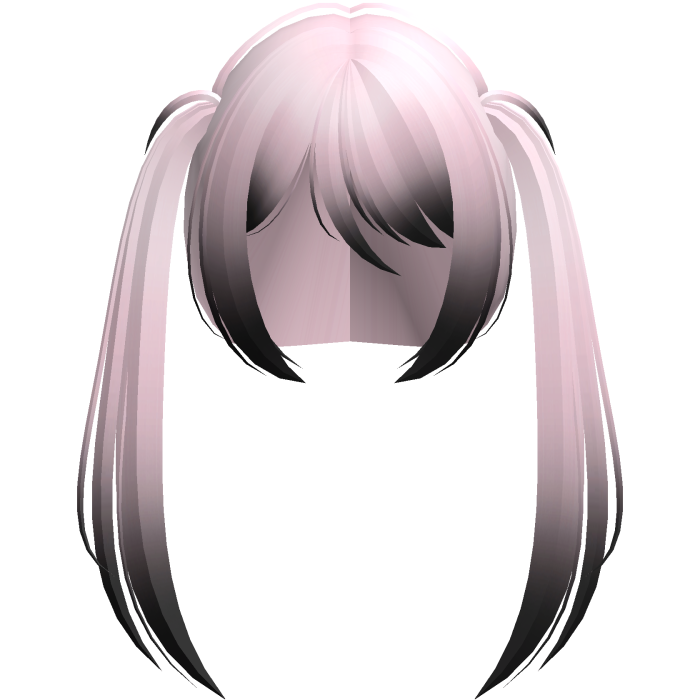 moe vkei emo wispy ponytails long pink black